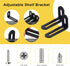 Generic 10PCS 2x1x0.5 Inch 90 Small L Brackets for Shelves, Adjustable Corner Bracket, Heavy Duty Metal Slotted L Shape