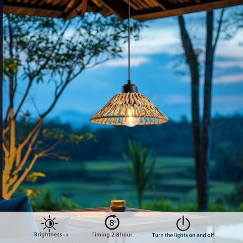 Control,4*AA Decor-2 Pack HuixuTe Battery Operated Hanging Outdoor Chandelier, Gazebo Lights Outdoor Pendant Light