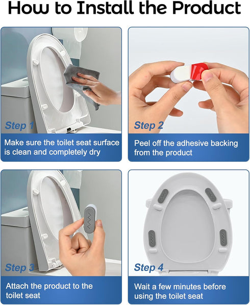 8 PCS Universal Toilet Seat Bumpers for Bidet,Toilet Lid Rubber Bumpers,Strong Adhesion Toilet Seat Spacers Bidet