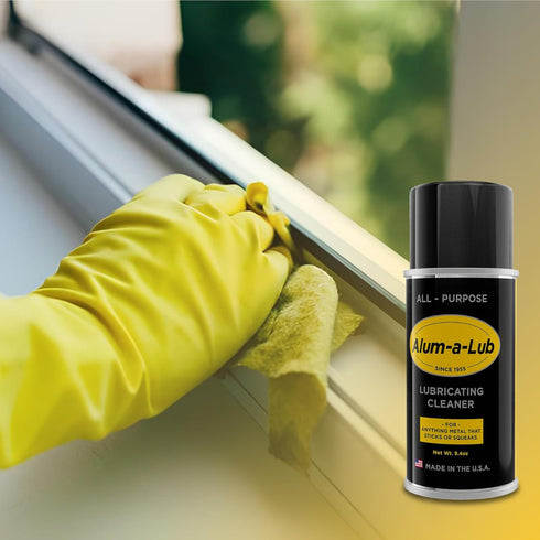 9.4 Oz Brixwell Alum-A-Lub All Purpose Lubricating Cleaner for All Metals - Can, Garage Door Lubricant, Silicone Spray
