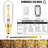 E12 Bulb Dimmable 2W 25 Bulb T6 T25 E12 Bulb 25 AC120V 300LM e12 Bulb 6Pack Leools LED Equal watt Light Soft White