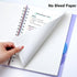 FLYING EAGLE 5 Subject Wide Ruled Spiral Notebook, 204 Pages, 7" x 10", Large Hardcover Notebooks for School