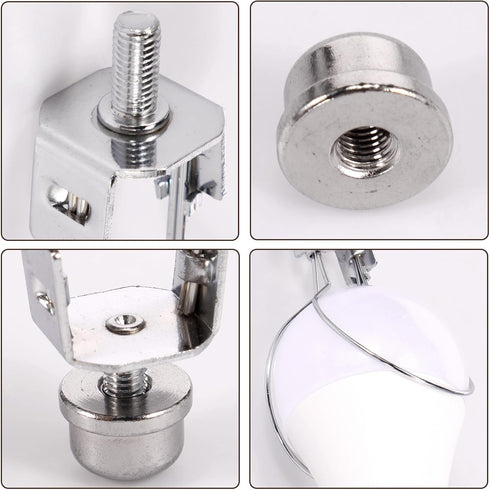 Abizarch 4Pcs Bulb Bulb Bulb Light Clip Metal Lamp Shade Holder Heavy-Duty Light Clamp Gold/Black/Silver Lamp Shade