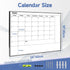 Dry Erase Calendar Whiteboard for Wall Hanging, 24"x18" Monthly White Board Calendar with Sturdy Aluminum Frame