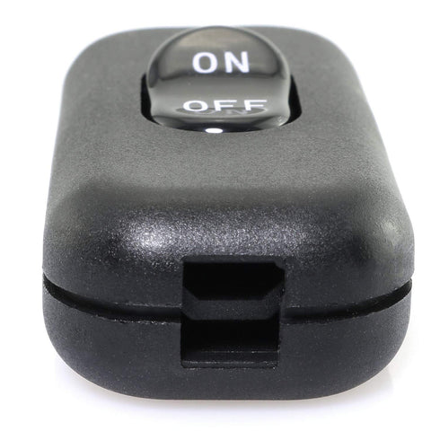 E-outstanding Inline Cord Switch On/Off Black Button Feed Cord Switch for Table Lamp Desk Light