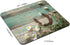 TSSOHU Mouse Pad, Teal Rustic Wooden Horseshoe Daisy Mouse Pad, Washable Square Cloth Mousepad for Office Laptop