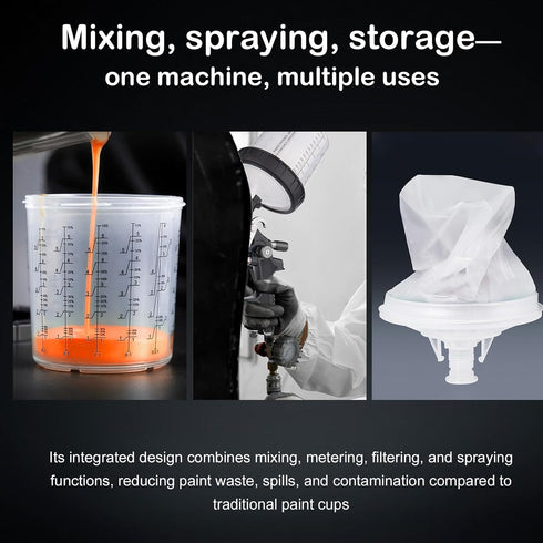 10 650ml 1.4/1.7/2.0mm Nozzles. HVLP Air Spray Gun Kit Includes Disposable Paint Cups with The Automotive Paint Spray
