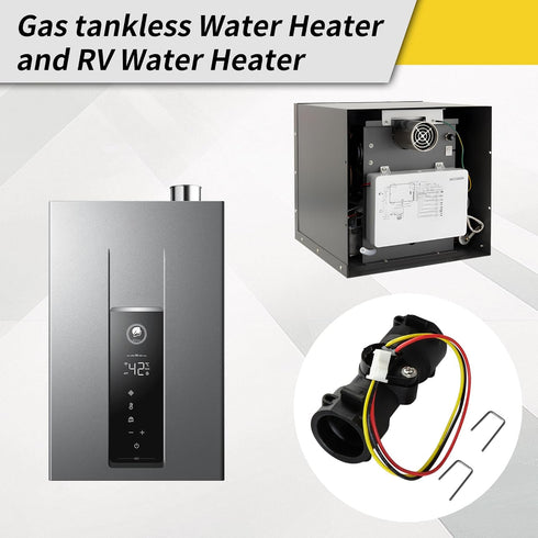 Water Flow Sensor Replacement For Gas tankless Water Heater and CAMPLUX Ranein Recpro Girard FOGATTI Furrion RV Water