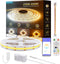 Yeqeeshine COB LED Strip Lights, 16.4ft DC 12V Tunable White 2700K- 6500K COB