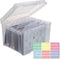 Greeting Card Storage & Organizer Box - 6 Colorful Removable Dividers for Holiday, Birthday, Get Well Cards, Crafts
