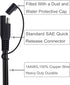 4.9FT 14AWG Battery Alligator Crocodile Clip to SAE Connector Extension Cable,12V SAE Quick Release Adapter to Alligator Clips Quick Disconnect Cable by SCCKE