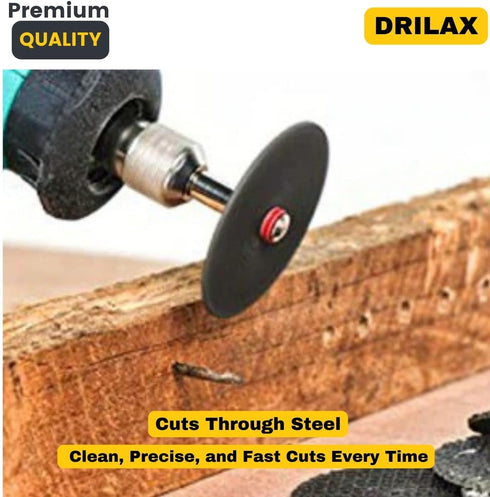 Fiberglass Reinforced Cut-off Wheels Discs Kit 1 1/4 inch Diameter 25 Pieces + 2 Mandrel for Dremel Tool 426 426b