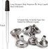 24 1 oz Dropper Bottles for Essential Oils with 6 Stainless Steel Funnels & 1 Long Glass Dropper - Amber Glass Tincture