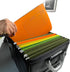 Fireproof Document Box with 5 Pack Hanging File Folders (Letter Size), Portable Organizer Box with Lock and Handle (5