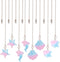 GLOBLELAND 8 Pcs Marine Organism Ceiling Fan Pull Chain Iron Resin Ceiling