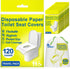 Disposable Toilet Seat Covers - 120 Sheets of XL Flushable Toilet Seat