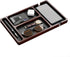 Generic Wooden Valet Tray with Leather Inlay - Key and Wallet Tray, Wooden