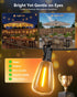 37FT 10+1 Bulbs, Dimmable 3 Commercial Brightown Solar String Lights Outdoor Waterproof with Remote, LED Shatterproof