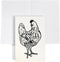 Lantern Press Chicken, Butchers Block Meat Cuts, Black Chicken on White (Lined