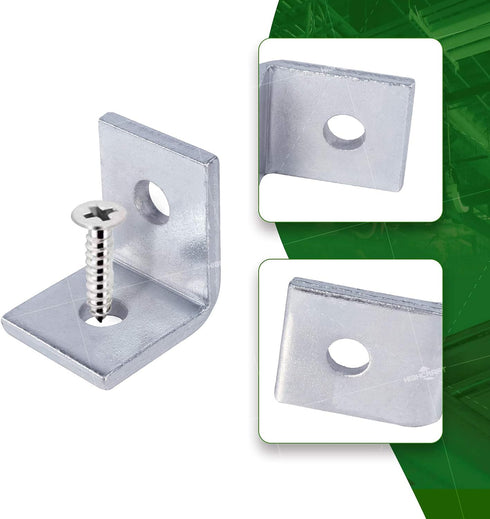 DBC-H38-10 3/8 250 lbs; 10 Pack Highcraft Heavy Duty Shelf Brackets; L Corner Brace for in. Diameter Bolt or Threaded