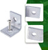 DBC-H38-10 3/8 250 lbs; 10 Pack Highcraft Heavy Duty Shelf Brackets; L Corner Brace for in. Diameter Bolt or Threaded