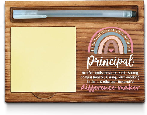 Principal Sticky Note Holder - Office Decor, Gifts, Thank You Appreciation Gifts for Women, Self-Stick Note Pad Holders