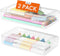 Lifewit Plastic Pencil Box with Snap-tight Lid, Large Capacity Hard Pencil Case, 2 Pack for Office Art Supply