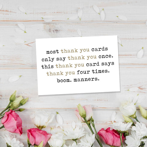 GVMGVM Funny & Sarcastic Thank You Card, Humorous Thank You Card for Doctor Nurse Teacher Boss Coworker Friend