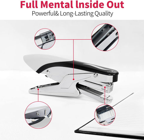 Heavy Duty Stapler with 1000 Staples, 20 Sheet Capacity, Office Desk Stapler for Home, School, Warehouse, Handmade, No