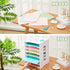 Juexica 8 Tier Scrapbook Paper Organizer, 12 x 12 Stackable Paper Trays for Home Office Decorations