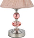 7 7 12 Inch Small Modern Crystal Bedside Table Lamp, x x Electroplaetd Silver Base Table Lamp for Bedrooms and Office
