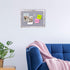 Gray Felt Bulletin Board, Decorative Hanging Boards with White Rustic Wood Frame, Vision Board for Office Home