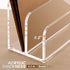 Clear Acrylic File Holder, 2 Sections Mail Organizer for Desk, Document, Notebook, Electronics Storage