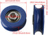 CNBTR 3mm Depth U-Type Blue Plastic Bearing Guide Pulley Wheel, Pack of 4