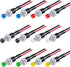 Twidec 12PCS Momentary Push Button Switch, 2 Pins ON/Off SPST with Pre-soldered Wires, 6 Colors