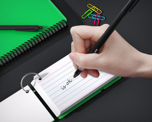 YIZUUN 3x5, 200 4 Packs 50 3x5 Index Cards Flash Cards with Ring, PCS, Ruled Note Cards, Flash Cards for Studying