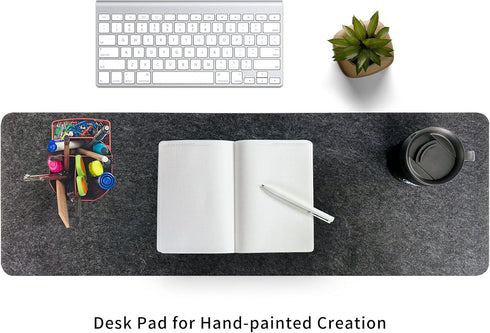 Desk(36x12Inches) Felt Desk Mat | Computer Mat for | Large Felt Mouse Pad and Keyboard Mat | Desk Protector for Office
