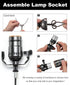 Lamp Rewire Kit, 12 Foot Matching Cord, 3 Way Socket and Essential Hardware, DIY Light Making Kit for Table and Floor