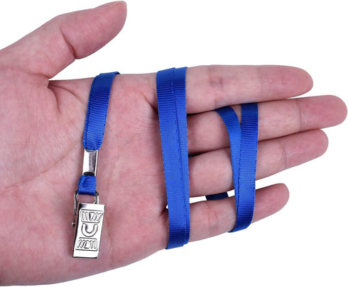 Wisdompro Lanyard with Bulldog Clip, 30 Pack, 17 inch Flat Nylon Neck Lanyard for ID Badges