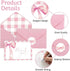 xieketn 36 Pcs Pink Thank You Cards with Envelopes Stickers, Coquette Bow Baby Shower Thank You Cards, Watercolor Cards