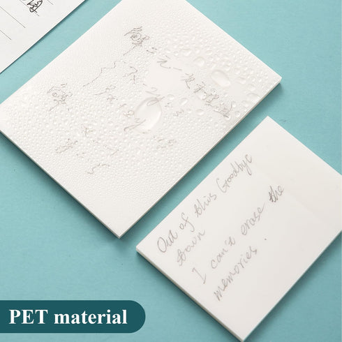 M&G 300 Sheets Transparent Sticky Notes, Waterproof Self-Adhesive Translucent Pads for Books Annotation School Office.