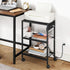 HOOBRO Industrial Printer Stand, 3-Tier Mobile Printer Table with Power Outlets and USB Ports, Black BB22UPS01, for