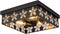 Glintawn 12.6 Inch Flush Mount Ceiling Light Fixtures, 3-Light Black Ceiling Mount for