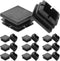 NUOBESTY 12pcs Black Plastic Tubing Caps End Inserts for Furniture Legs Table