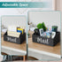 DRASTAR Mail Organizer Countertop - Wood Mail Holder with 4 Slots, Bill Organizer for Home Office