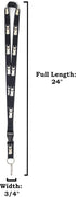 Vinylcation Hip Llama Lanyard Keychain and ID Holder - Durable Black Polyester Novelty Necklace (Llama)
