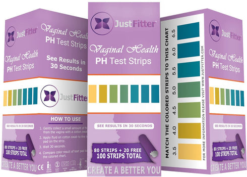 80 20 Just Fitter Vaginal pH Balance Test Strips. Personal Wellness Kit for Women. Supports Feminine Hygiene, Body