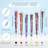 JPSOR 48 Pack Multicolor Pen for Kids 6-in-1, Transparent Barrel Pen 6-Color 0.5mm Retractable Ballpoint Pens for Office School Supplies Students Gift by JPSOR