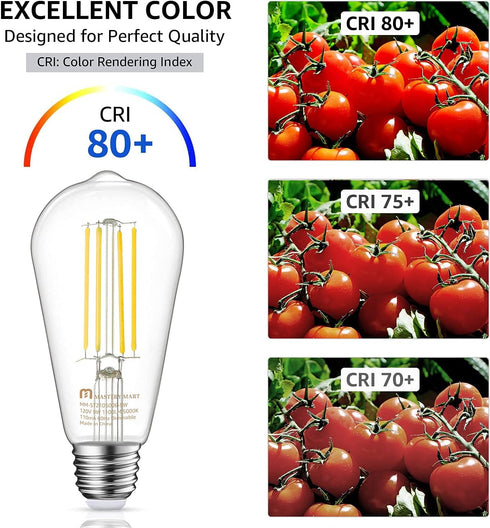 MASTERY MART 100 Watt LED Bulb, Dimmable Light Bulbs E26, 5000K Daylight White Bright, 10 Pack