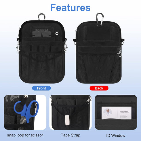 Pack BOVKE Nurse Fanny with Medical Gear Pockets, Tape Holder, Medical Bag Nurse Waist Pouch Organizer with Utility